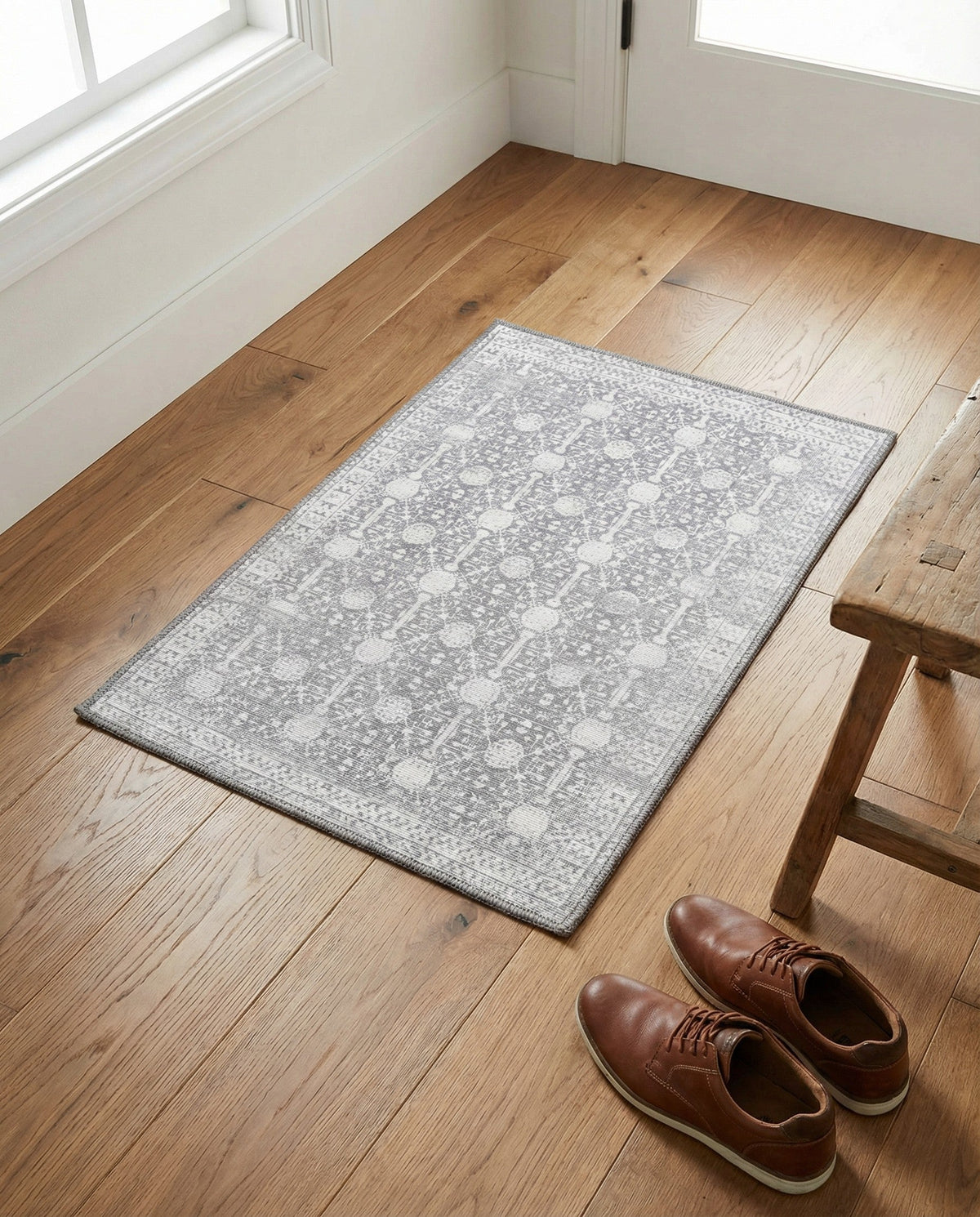 Heritage Elegance Collection Area Rug -  Chatsworth Rectangle Gray  lifestyle 6