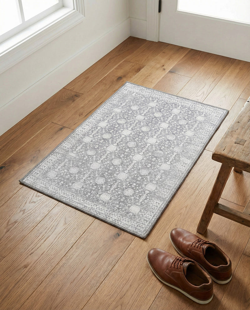 Heritage Elegance Collection Area Rug -  Chatsworth Rectangle Gray  lifestyle 6