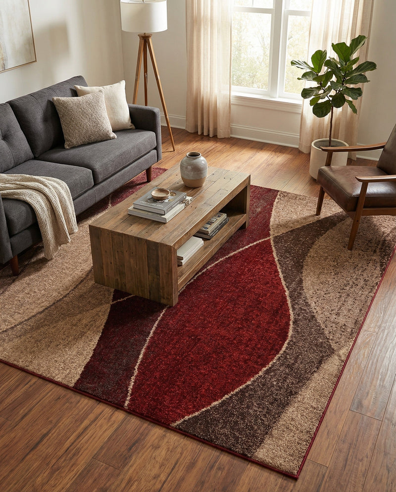 Autumn Meadow Collection Area Rug -  Emberglow Square Multi  lifestyle 83