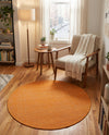 Soho Elegance Collection Area Rug - Chelsea (Salmon) Round Salmon  lifestyle 29