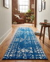Brighton Stripes Collection Area Rug - Sussex (Navy Blue) Runner Navy Blue  lifestyle 61