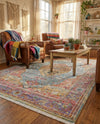 Caribbean Breeze Collection Area Rug -  Vieques Rectangle Light Blue  lifestyle 49