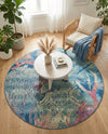 Seaside Haven Rugs Collection Area Rug - Marina Round Multi  lifestyle 38