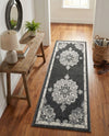 Beverly Grove Collection Area Rug - Melrose (Charcoal) Runner Charcoal  lifestyle 32