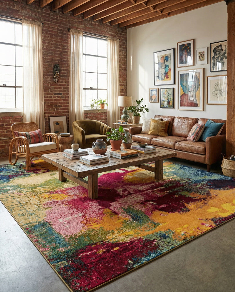 Marrakesh Elegance Collection Area Rug -  Draa Rectangle Multi  lifestyle 10