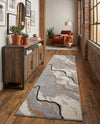 Sienna Collection Area Rug -  Tuscany Runner Gray and Ivory  lifestyle 56