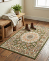 Patio Heritage Collection Area Rug -  Bower Rectangle Green  lifestyle 39
