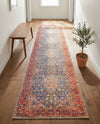 Heritage Elegance Collection Area Rug -  Hearst Runner Navy Blue  lifestyle 27