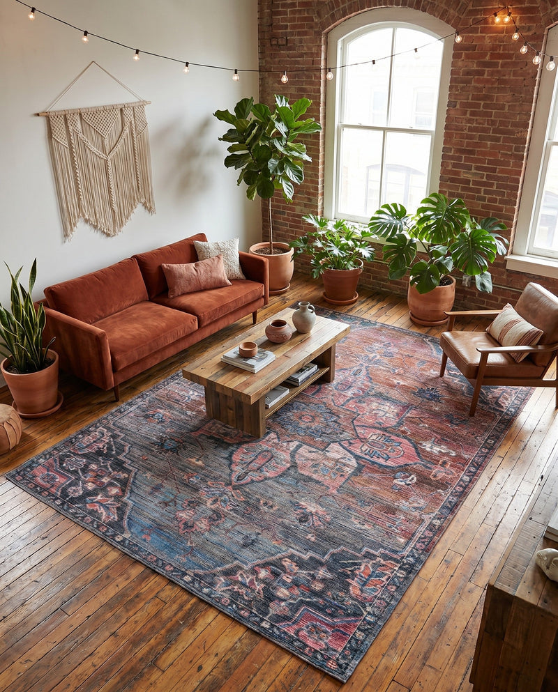 Vintage Memories Collection Area Rug -  Hindsight Rectangle Multi  lifestyle 8