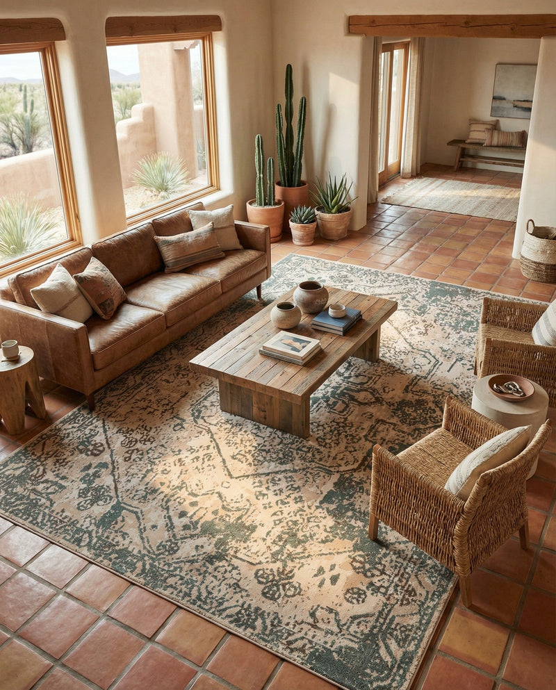 Gobi Sands Collection Area Rug -  Turpan Rectangle Multi  lifestyle 33