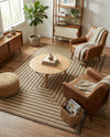 Sahara Sands Collection Area Rug -  Abydos Rectangle Natural and Brown  lifestyle 6