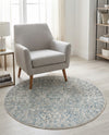 Coastal Haven Collection Area Rug - Seabreeze (Gray) Round Gray  lifestyle 77