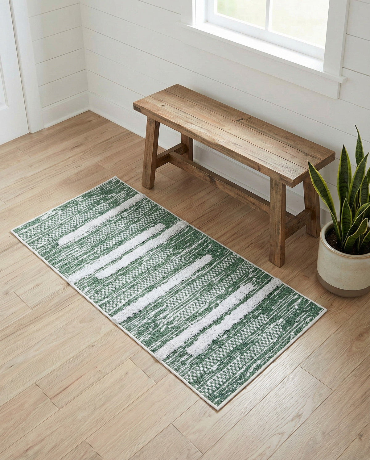Cathedral Elegance Collection Area Rug - Chapel Runner Green  lifestyle 182