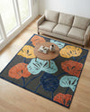 Caribbean Terrace Collection Area Rug -  Grenada Square Charcoal  lifestyle 81