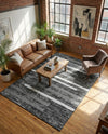 Cathedral Elegance Collection Area Rug - Chapel Rectangle Black  lifestyle 35