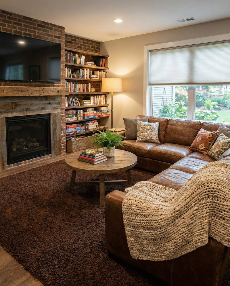 Plush Oasis Collection Area Rug - Serenity (Chocolate Brown) Rectangle Chocolate Brown  lifestyle 18
