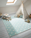 Wonder Tykes Collection Area Rug -  Mosaic Rectangle Clear Blue  lifestyle 13