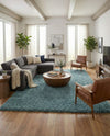 Plush Oasis Collection Area Rug - Serenity (Light Slate Blue) Rectangle Light Slate Blue  lifestyle 26