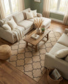 Sahara Sands Collection Area Rug -  Dahshur Rectangle Natural  lifestyle 9