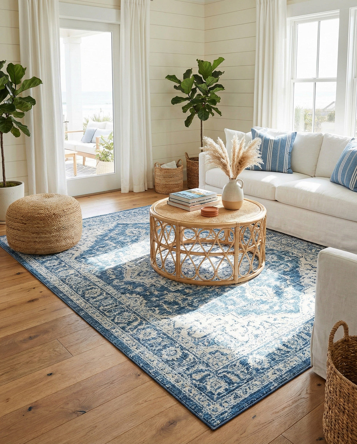 Beverly Grove Collection Area Rug - Melrose (Navy Blue) Rectangle Navy Blue  lifestyle 17