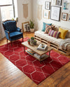 Trellis Mosaic Collection Area Rug - Arborville (Red) Rectangle Red  lifestyle 16