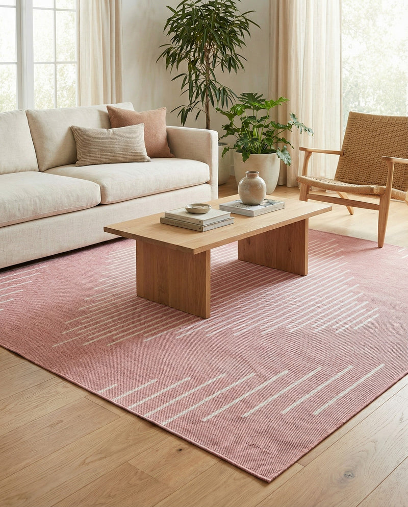 Urban Terrace Collection Area Rug -  Chelsea (Pink) Square Pink  lifestyle 63