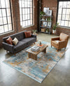 Arcadia Rugs Collection Area Rug -  Nirvana Rectangle Cream Blue  lifestyle 18