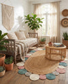 Woven Seaside Jute Collection Area Rug - Sienna Oval Multi  lifestyle 67