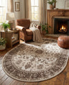 Andes Summit Collection Area Rug -  Aconcagua Oval Cream  lifestyle 68