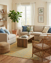 Urban Oasis Rugs Collection Area Rug -  Boulevard (Yellow and Aqua) Rectangle Yellow and Aqua  lifestyle 9