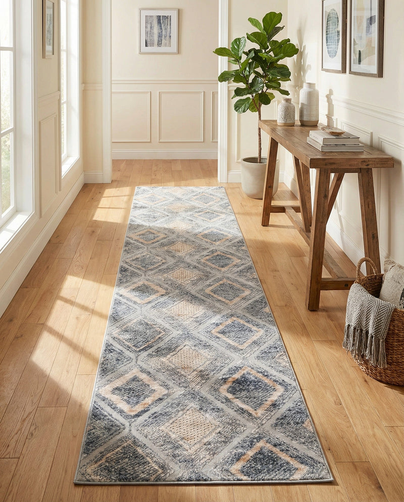 Aegean Elegance Collection Area Rug -  Rhodes Runner Gray Cream  lifestyle 40