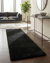 Eternal Plush Oasis Collection Area Rug -  Tranquility (Onyx Black) Runner Onyx Black  lifestyle 66