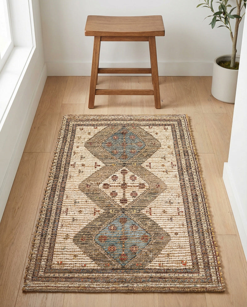 Savannah Threads Collection Area Rug -  Pampas Rectangle Beige  lifestyle 8