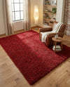 Plush Oasis Collection Area Rug - Serenity (Cherry Red) Rectangle Cherry Red  lifestyle 25