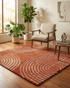 Briarwood Looms Collection Area Rug -  Multiton Square Orange  lifestyle 9