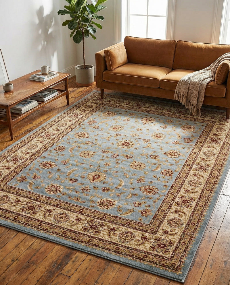 Jaipur Elegance Collection Area Rug -  Nahargarh (Light Blue) Rectangle Light Blue  lifestyle 23