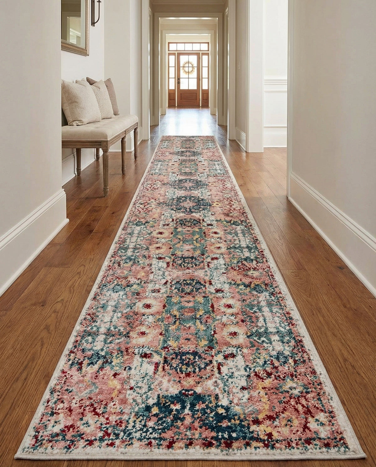 Savannah Elegance Collection Area Rug -  Azalea Runner Pink  lifestyle 183