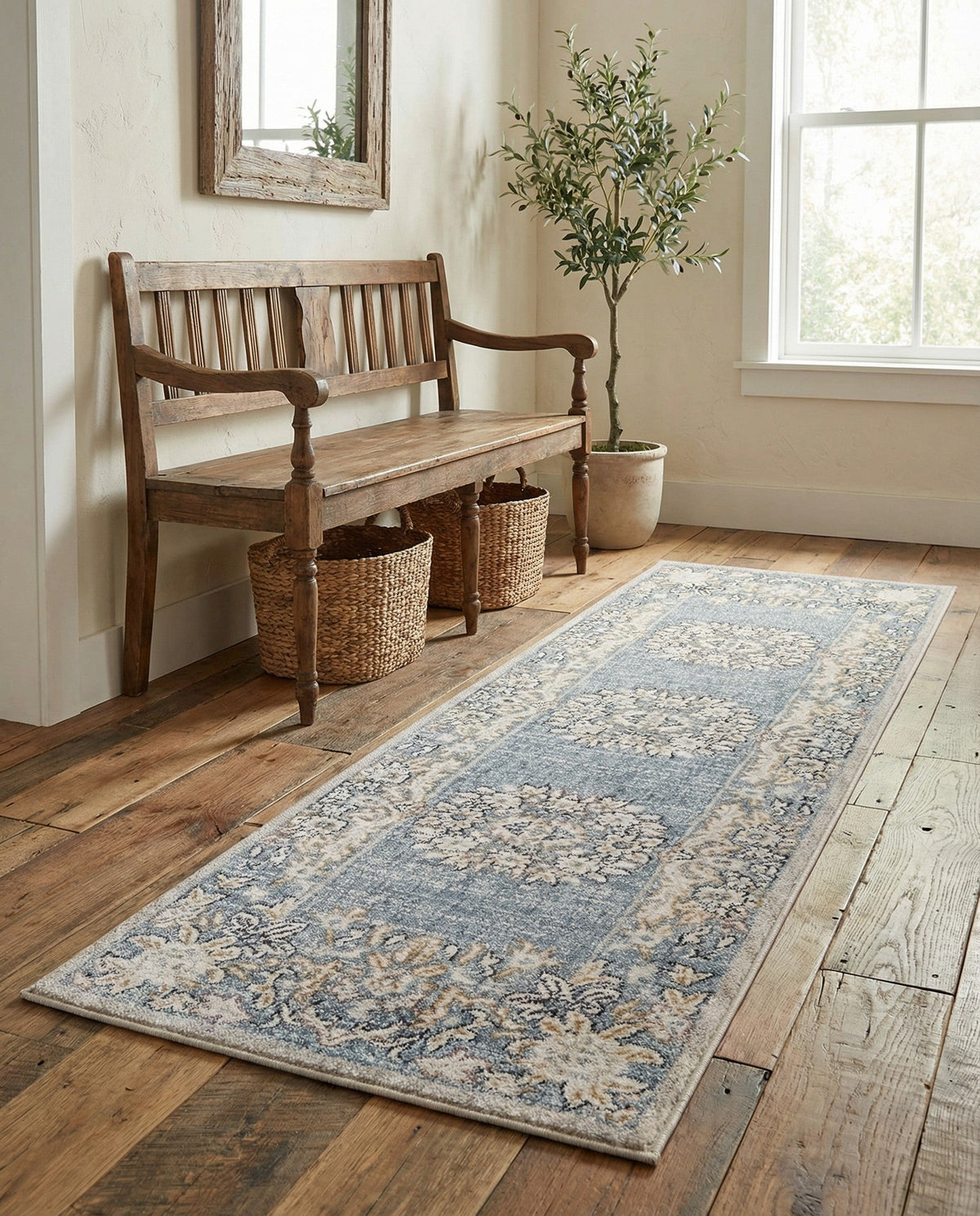 Heritage Harbor Collection Area Rug -  Seabreeze Runner Harbor Blue  lifestyle 186