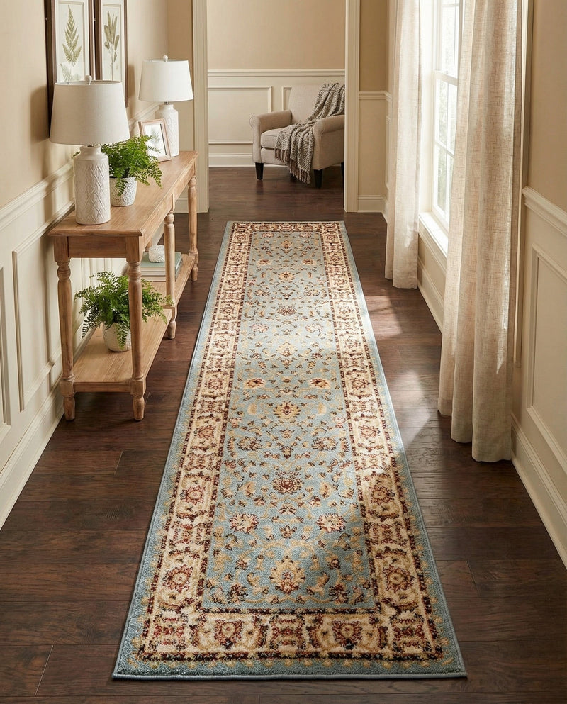 Jaipur Elegance Collection Area Rug -  Nahargarh (Light Blue) Runner Light Blue  lifestyle 63