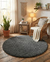 Alpine Plush Collection Area Rug -  Cortina (Peppercorn) Round Peppercorn  lifestyle 73