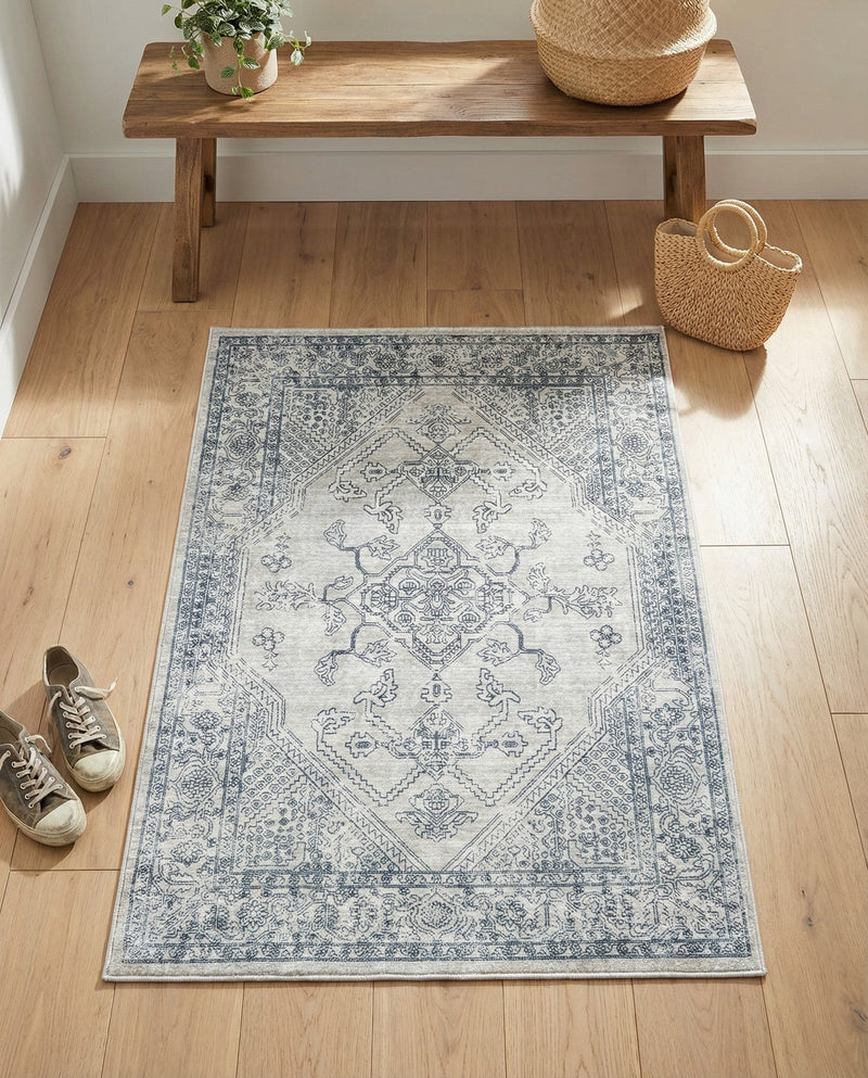 Coastal Haven Collection Area Rug -  Marina Rectangle Gray  lifestyle 49