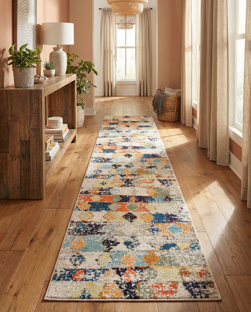 Colorburst Oasis Collection Area Rug -  Marina Runner Ivory  lifestyle 45