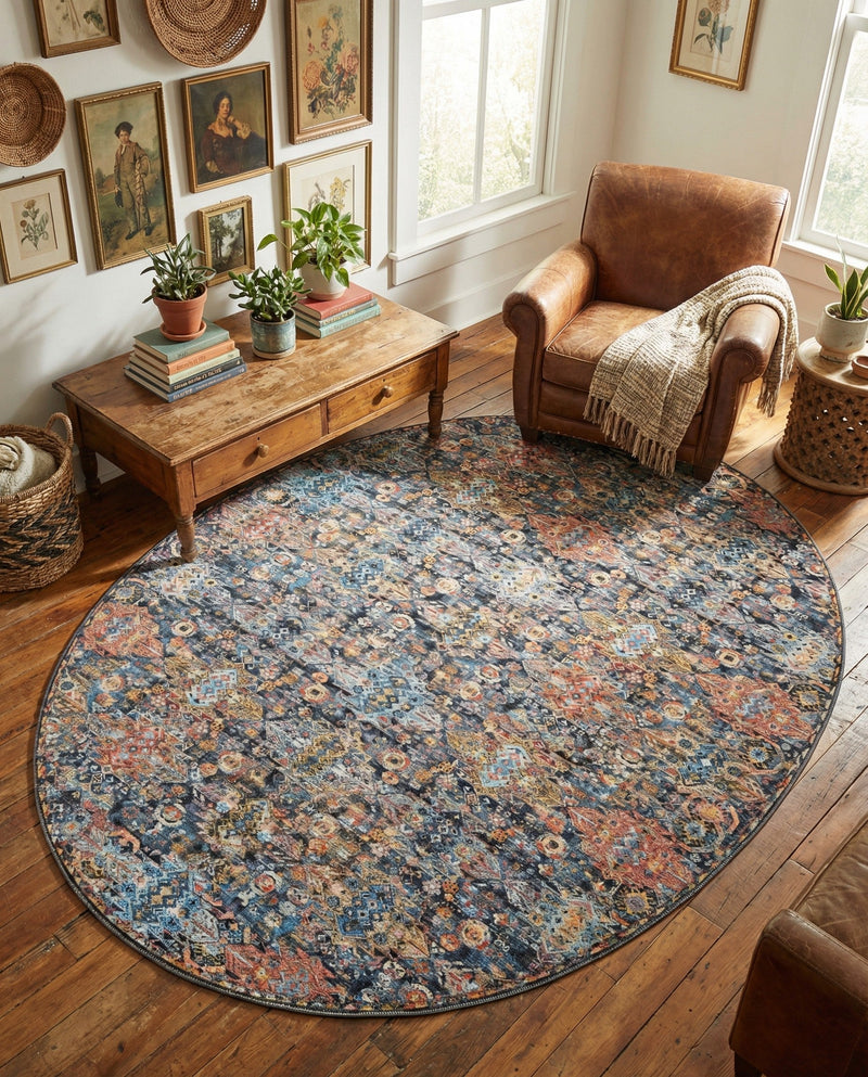 Heritage Elegance Collection Area Rug -  Potala Oval Multi  lifestyle 53