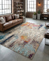 Chromatic Oasis Collection Area Rug -  Azure Rectangle Beige  lifestyle 28