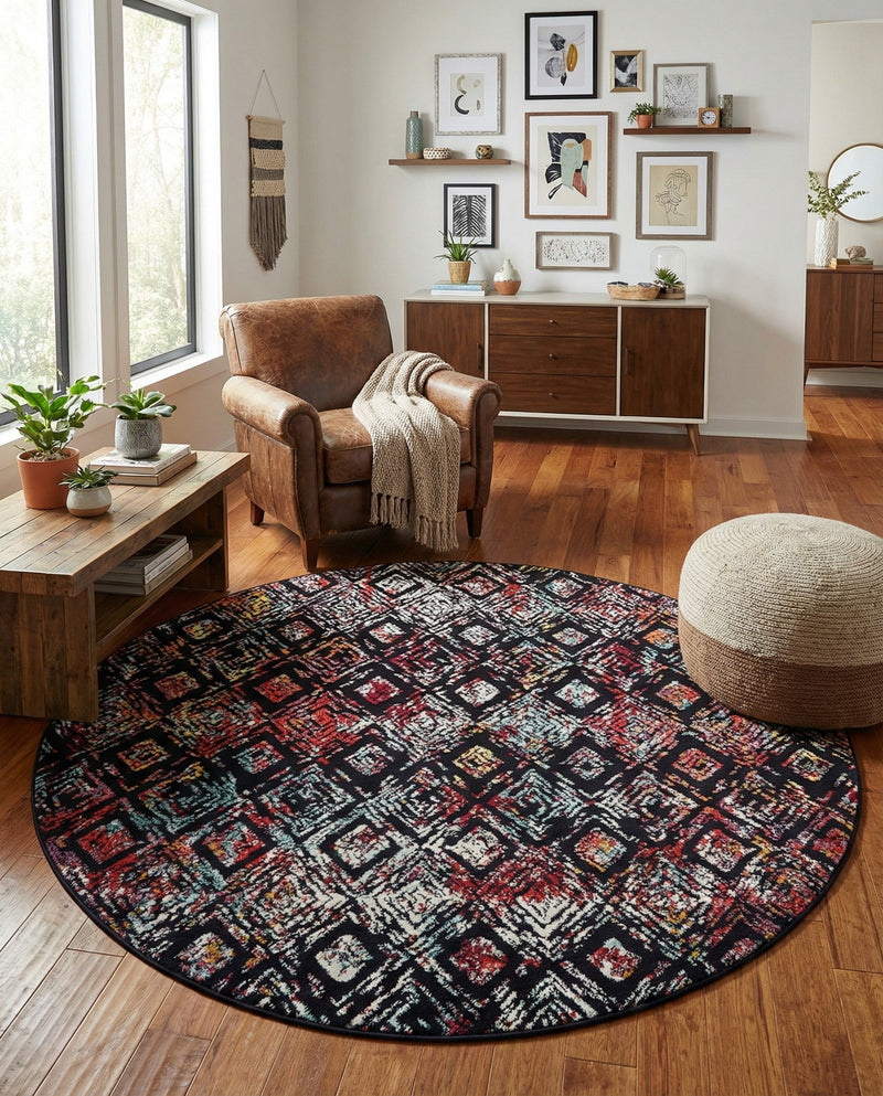 Brighton Terrace Collection Area Rug -  Ovingdean Round Multi  lifestyle 39