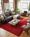 Plush Oasis Collection Area Rug - Serenity (Cherry Red) Rectangle Cherry Red  lifestyle 16