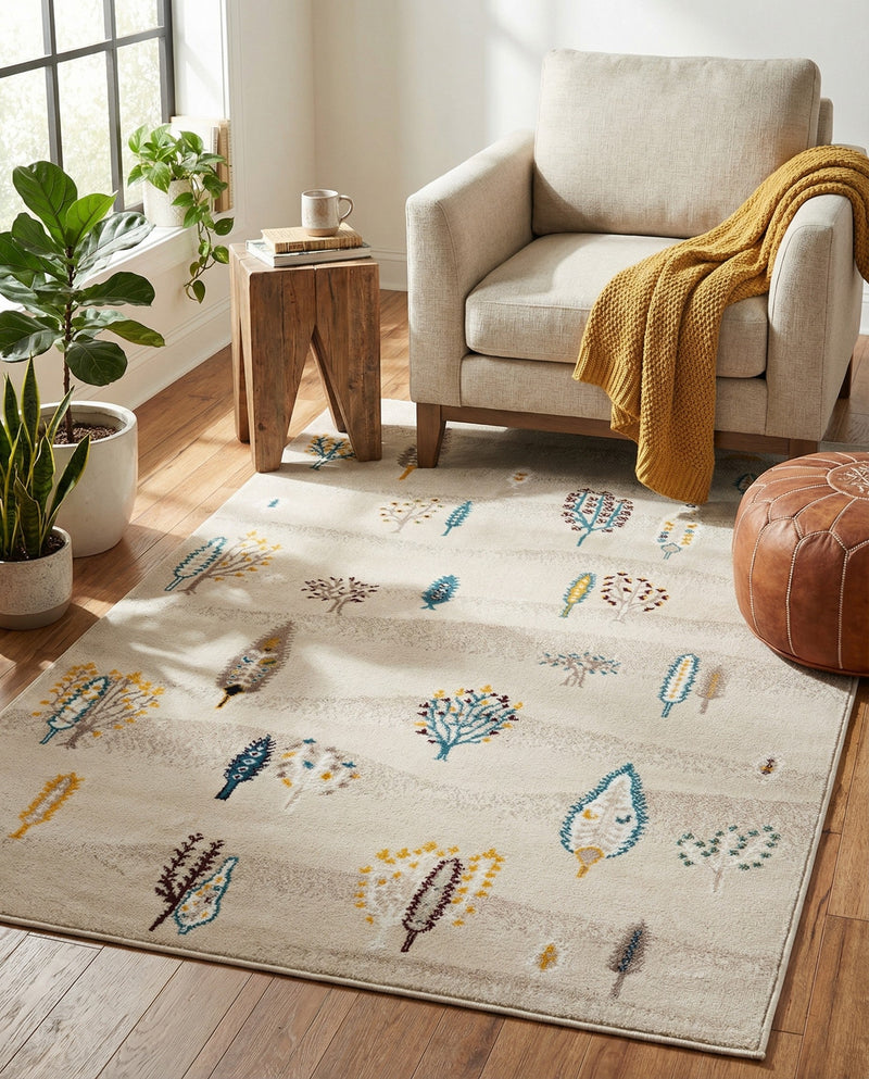 Coastal Haven Collection Area Rug -  Surfside Rectangle Ivory  lifestyle 20