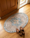 Heritage Elegance Collection Area Rug -  Windsor (Light Brown) Oval Light Brown  lifestyle 49