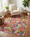 Seaside Blooms Collection Area Rug -  Marseilles Rectangle Multi  lifestyle 21