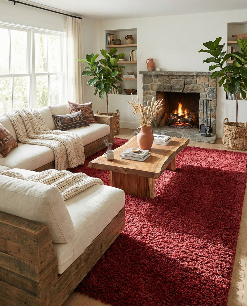 Alpine Plush Collection Area Rug -  Cortina (Poppy) Rectangle Poppy  lifestyle 19
